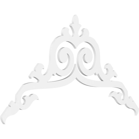 Ekena Millwork Pitch Baile Architectural Grade PVC Gable Pediment, 72"W x 36"H x 1"P (12/12) GPP072X036X100BAI